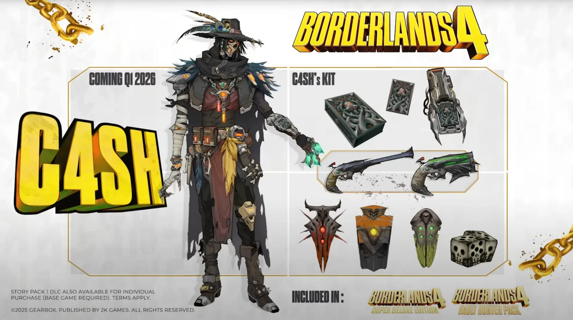 Borderlands 4 new Vault Hunter C4SH official artwork