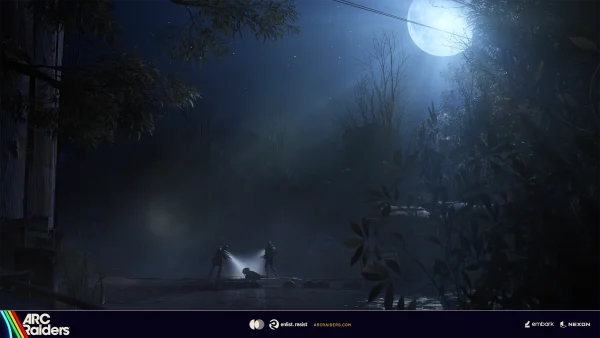 Arc Raiders night mission with stealth mechanics and dynamic lighting